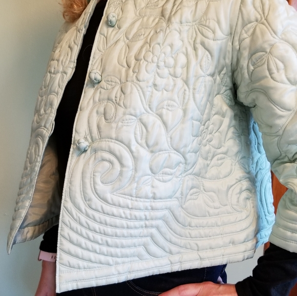 quilted silk bed jacket